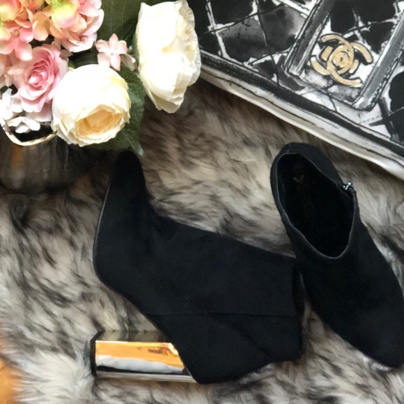 Shoes - Golden Heel Booties